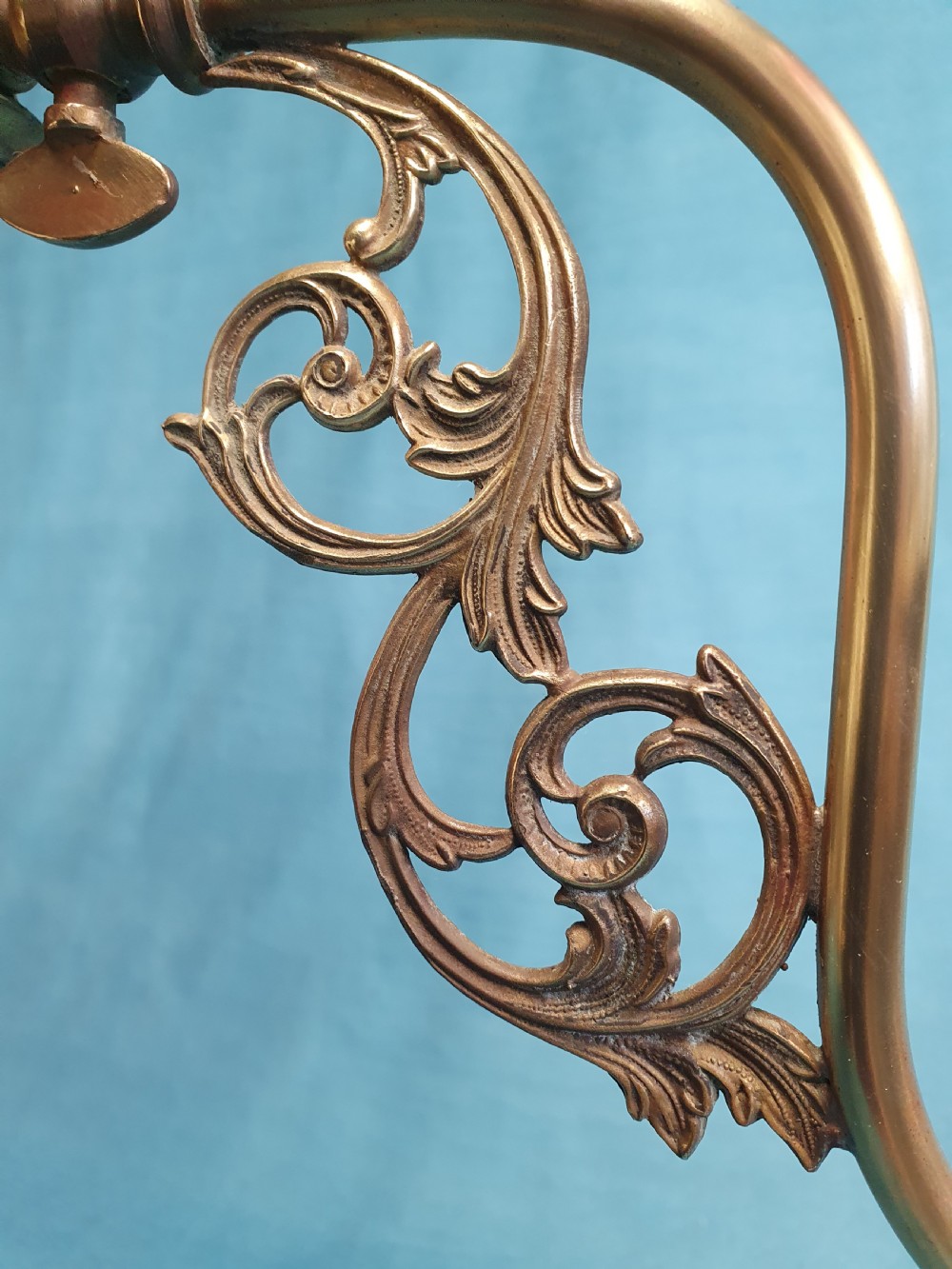 Late 19th century brass and glass chandelier View VIII