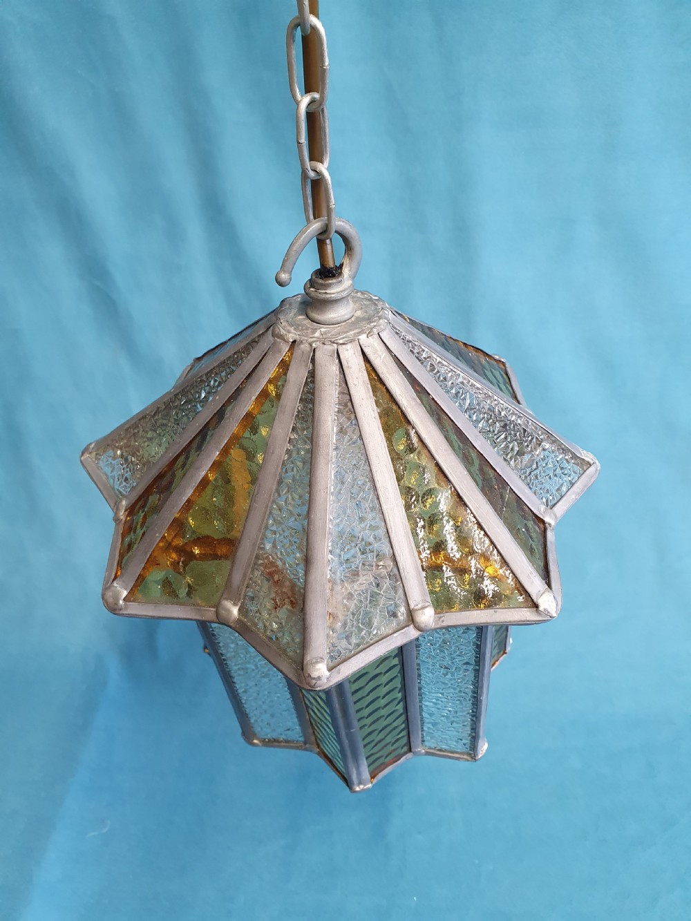 Early 20th century leaded porch light View II