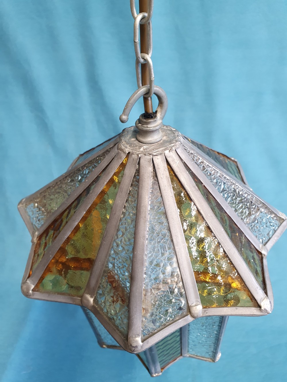 Early 20th century leaded porch light View IV