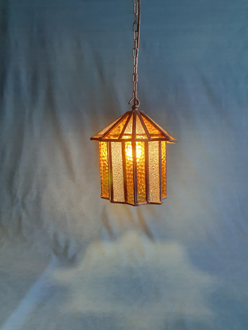 Early 20th century leaded porch light View VI