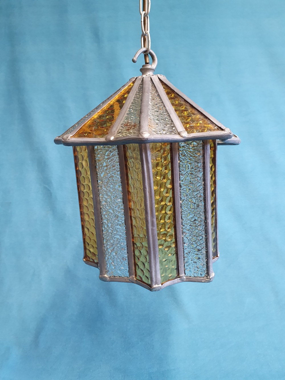 Early 20th century leaded porch light View VII