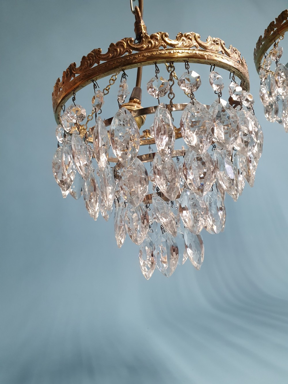 Set a three early 20th century drip chandeliers View V