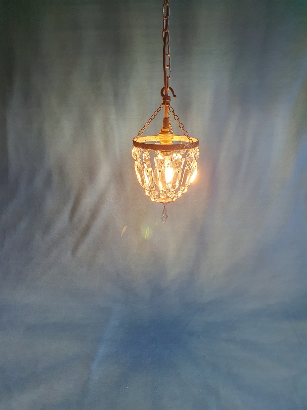 Early 20th century small prism chandelier 6
