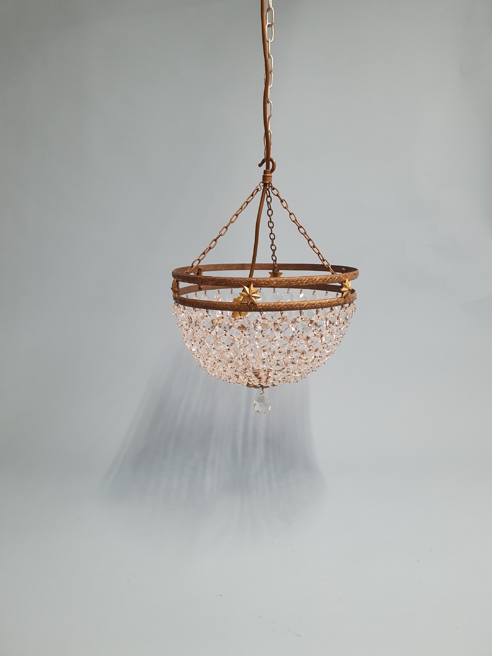 Unusual early 20th century bag chandelier 12