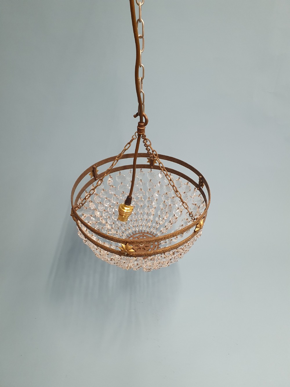 Unusual early 20th century bag chandelier 12