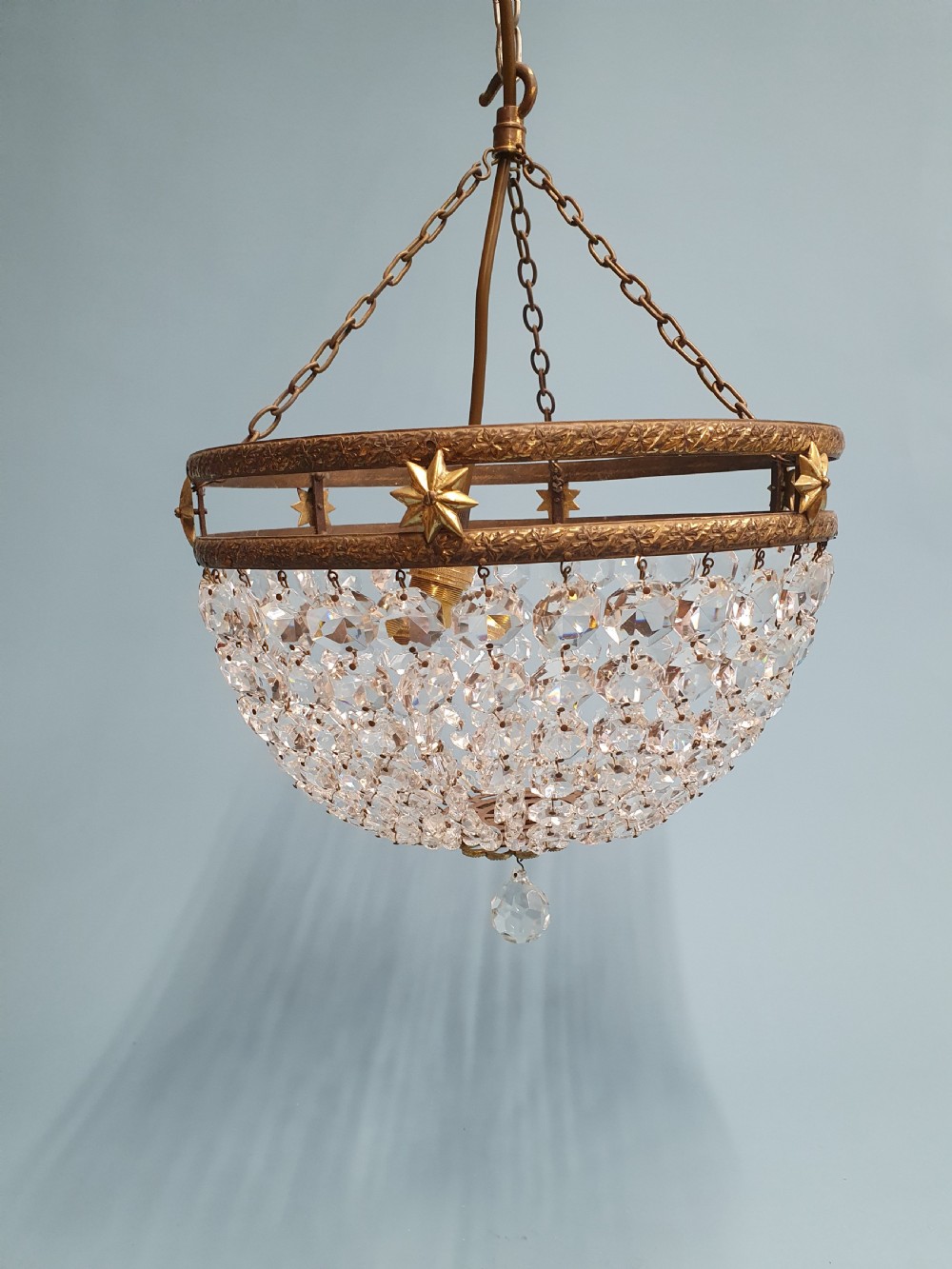 Unusual early 20th century bag chandelier 12