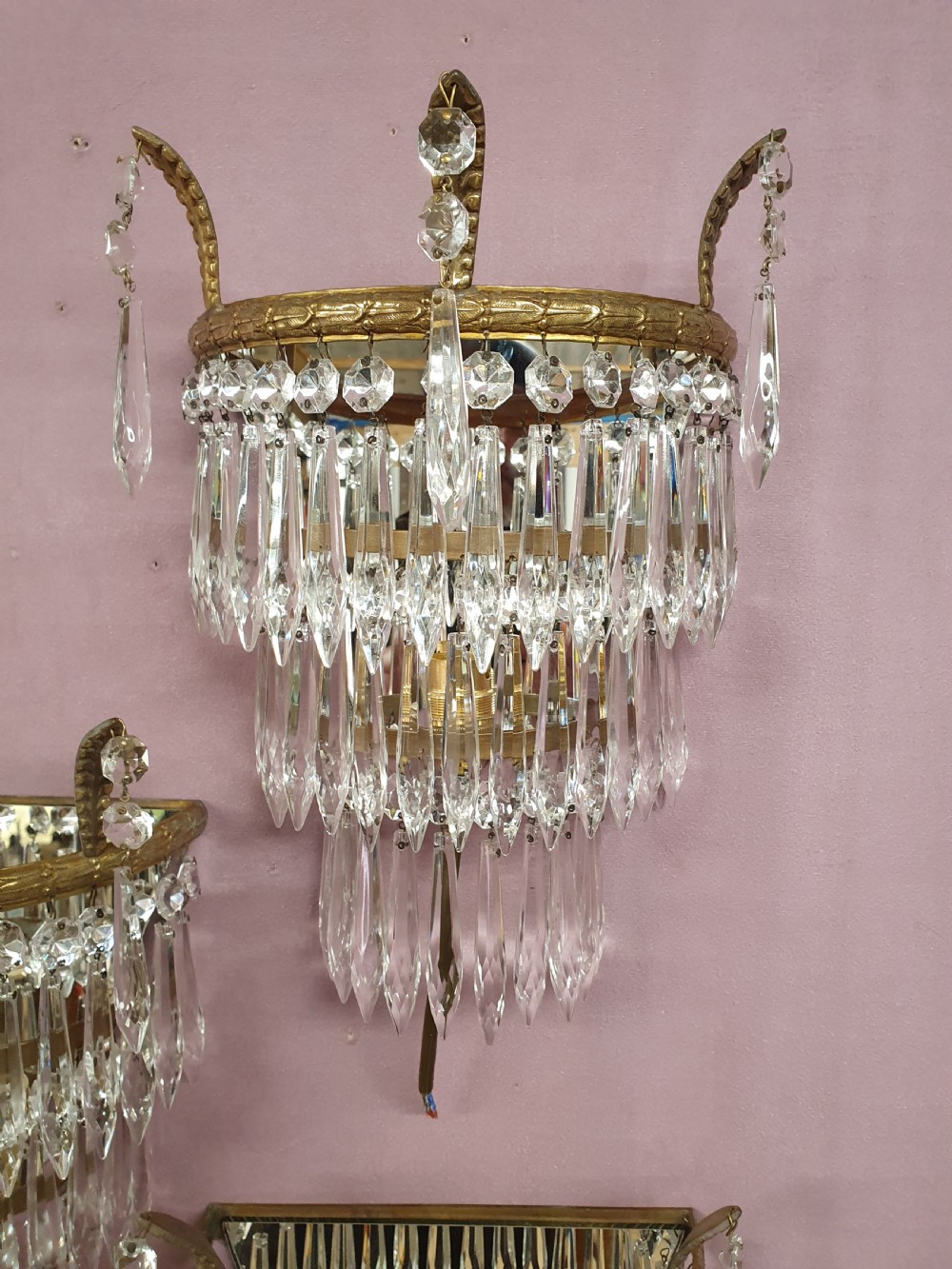 Early 20th century set of four spike wall lights View VI
