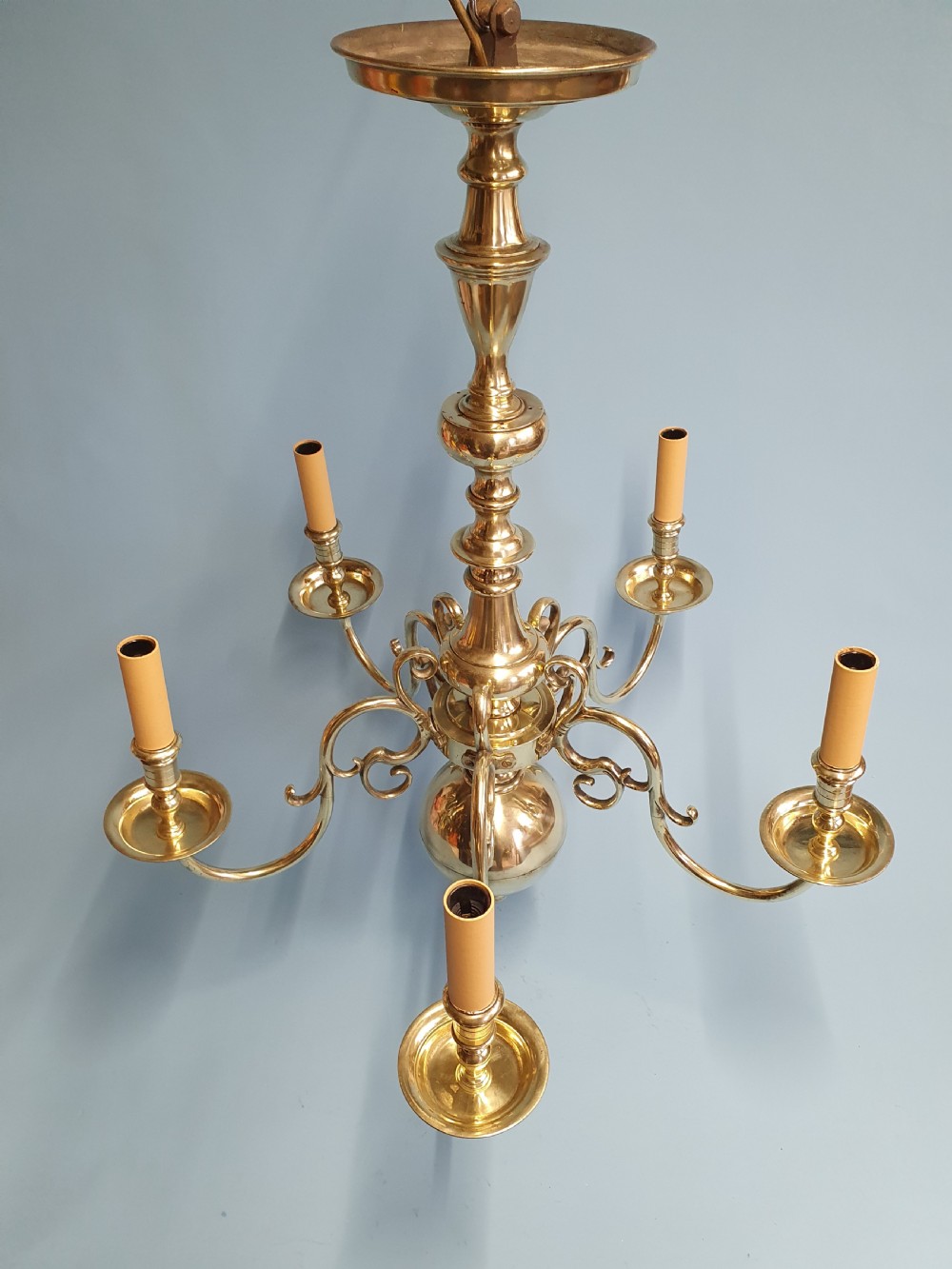 Early 20th century Unusual Dutch-Flemish style chandelier View II