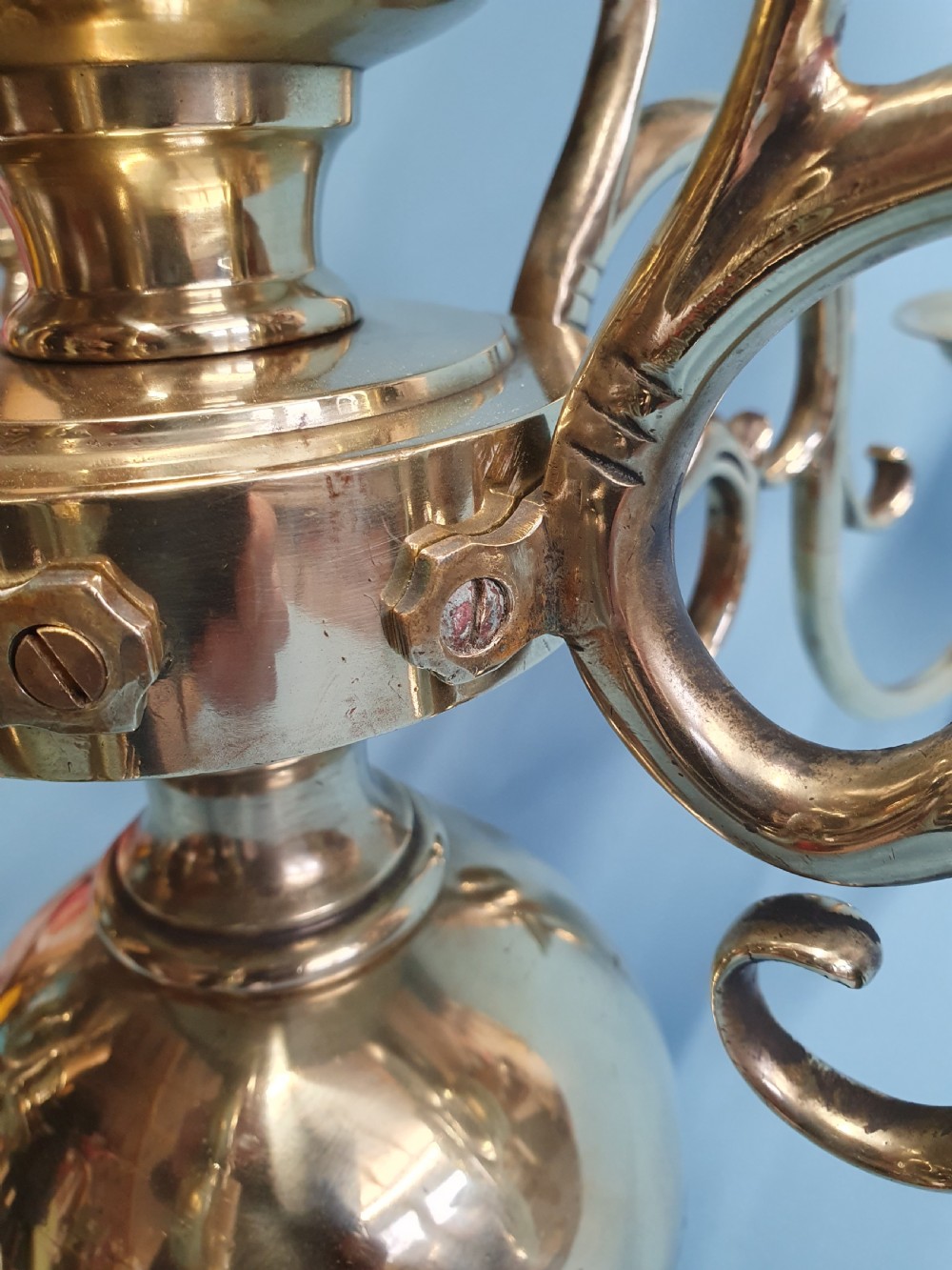 Early 20th century Unusual Dutch-Flemish style chandelier View VI