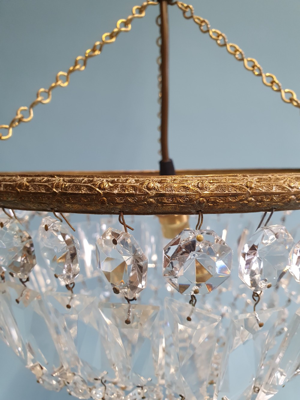 Early 20th century Prism bag chandelier 11
