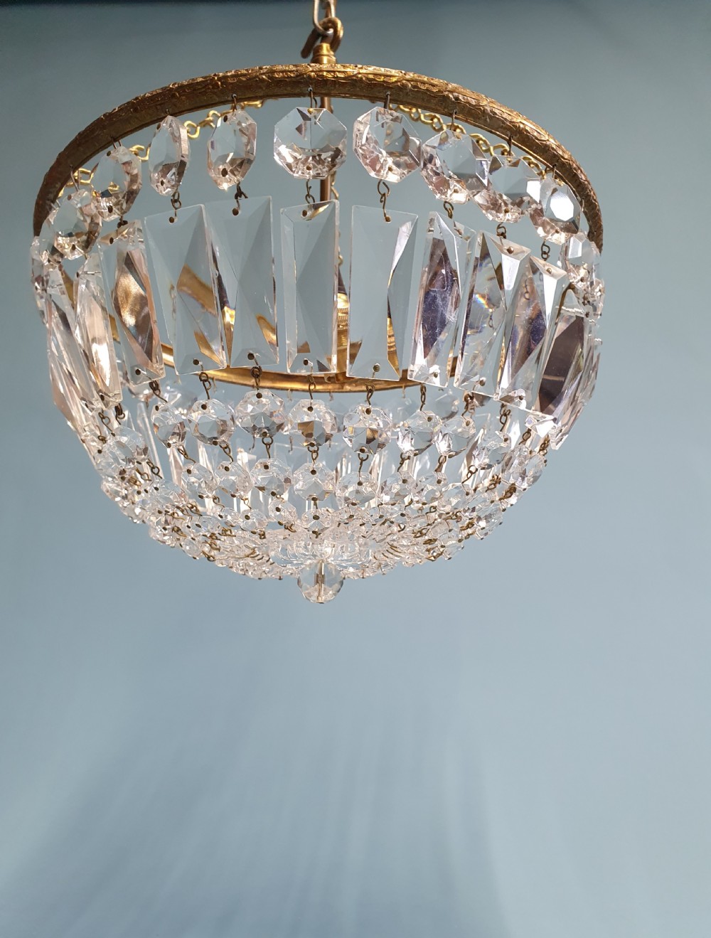 Early 20th century Prism bag chandelier 11