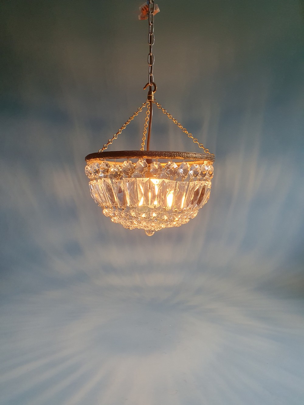Early 20th century Prism bag chandelier 11