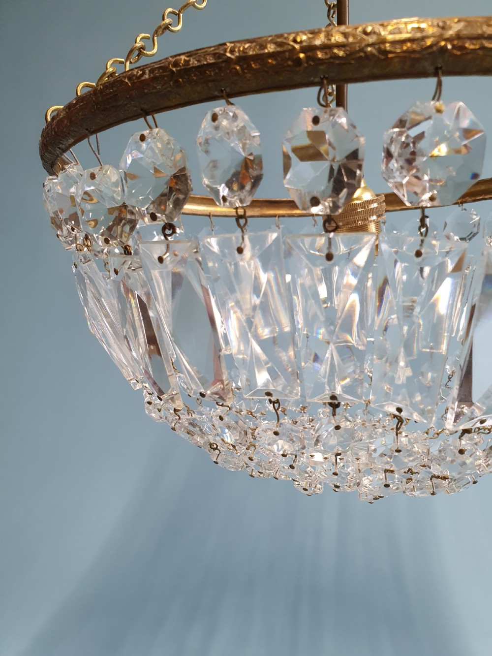 Early 20th century Prism bag chandelier 11