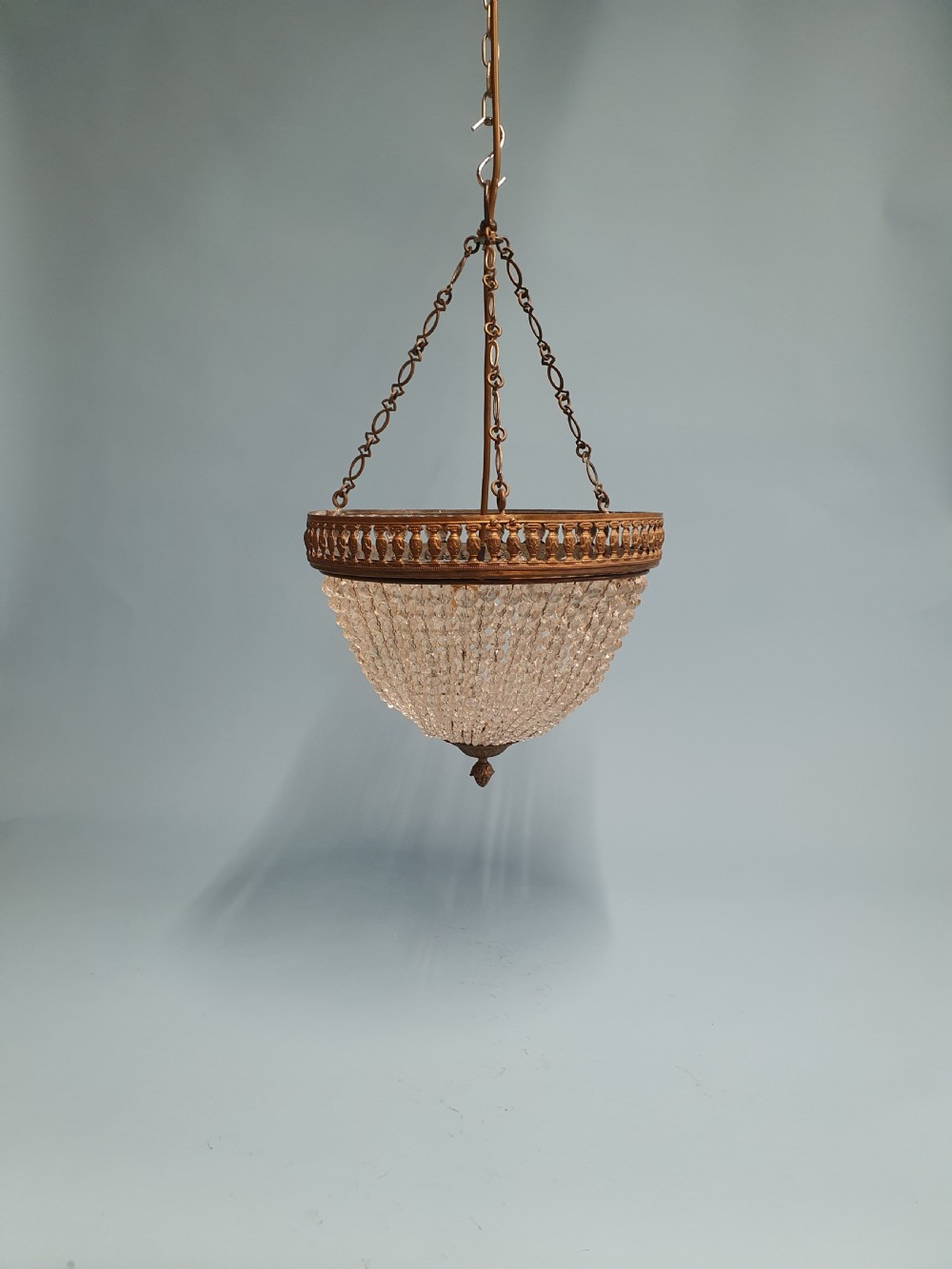 Early 20th century French tapered bead chandelier 12