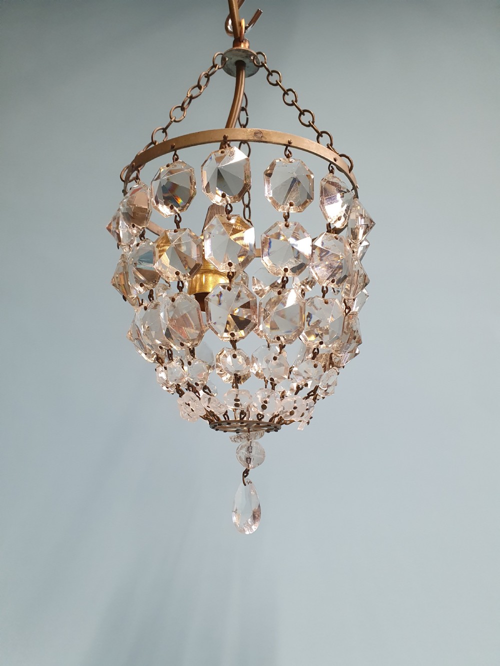 Small basket chandelier early 20th century 5