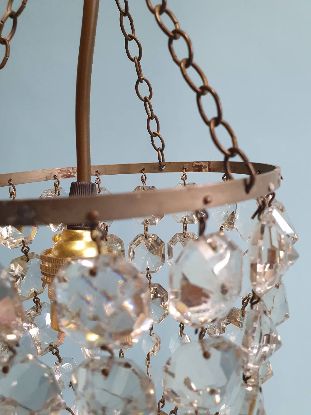 Small basket chandelier early 20th century 5
