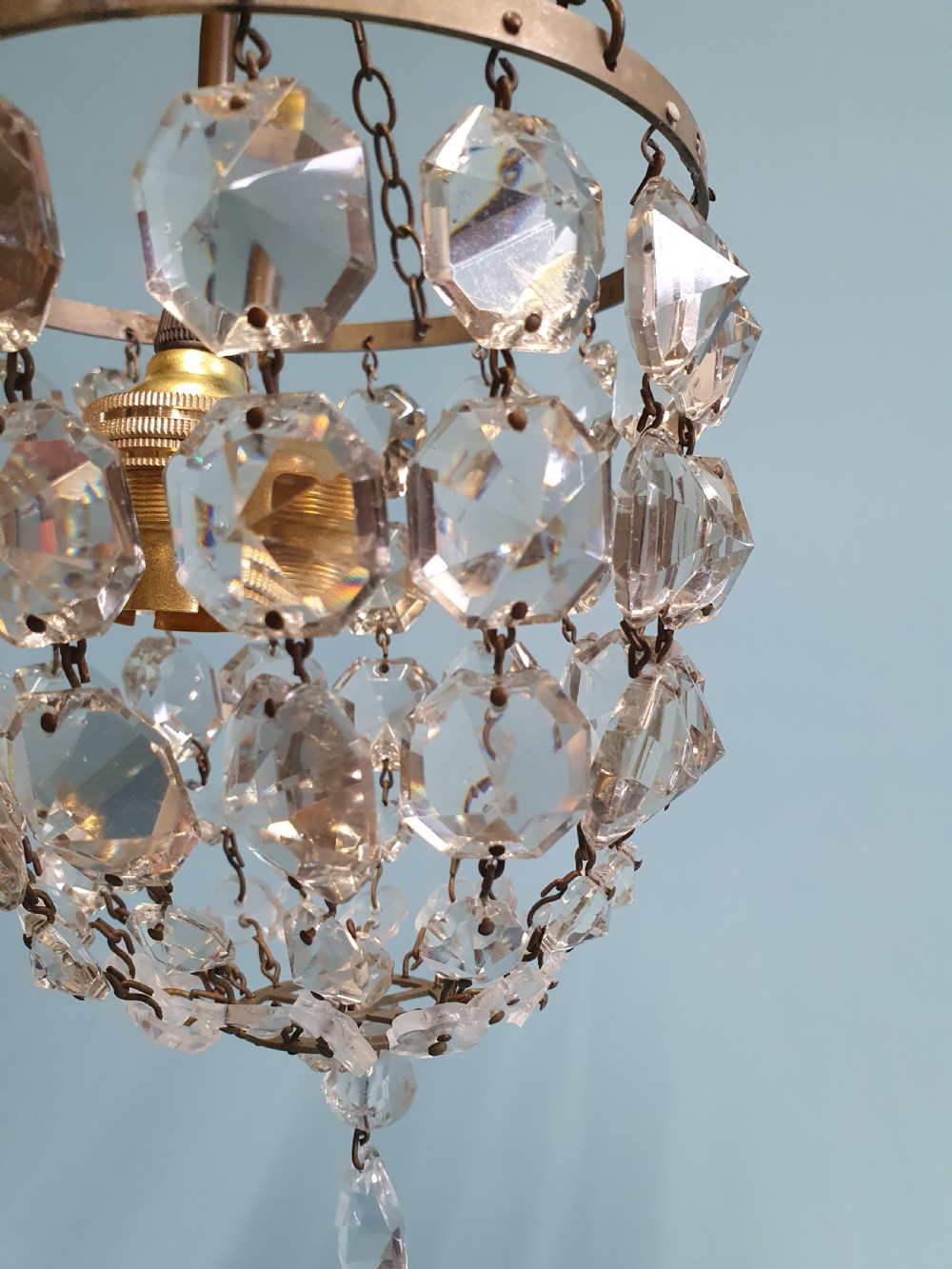 Small basket chandelier early 20th century 5