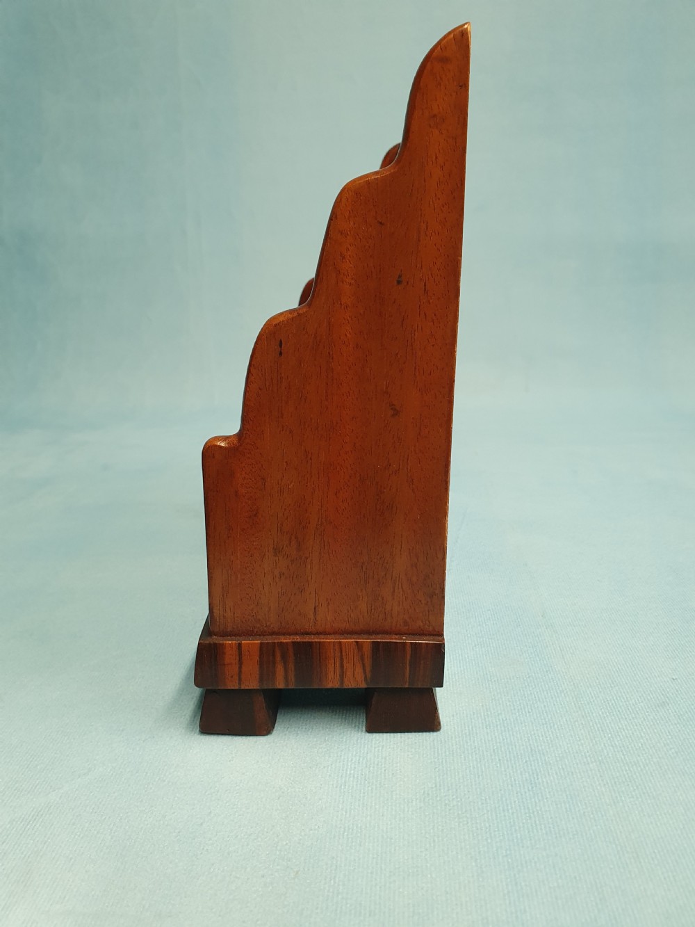 Art deco letter rack with short grain Coromandel wood View III
