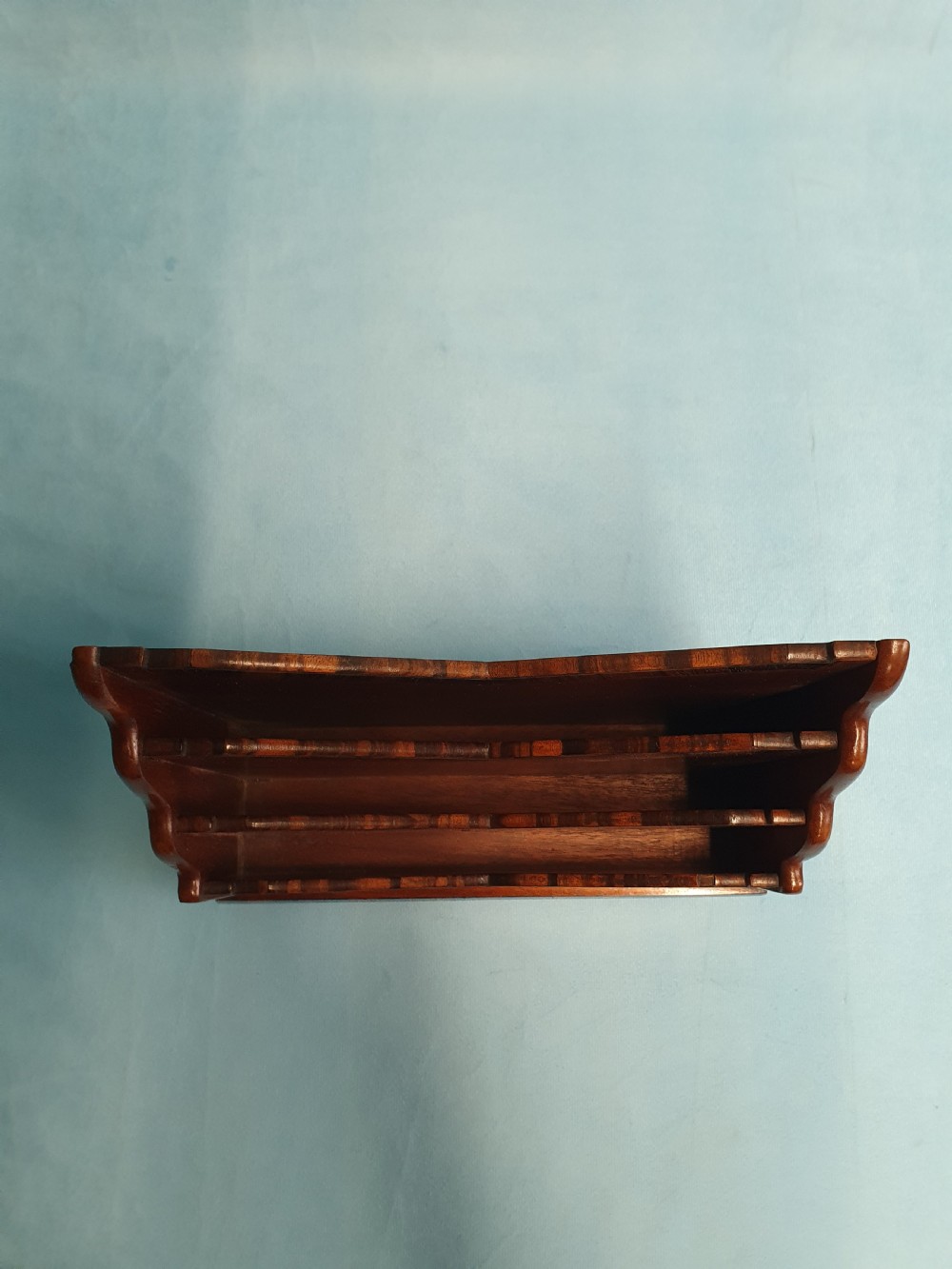 Art deco letter rack with short grain Coromandel wood View V
