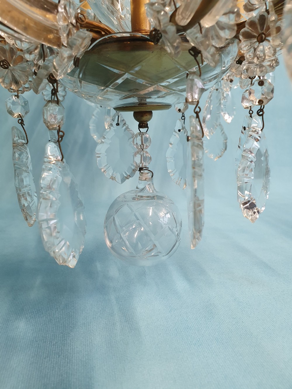 First half of the 20th century large two tier chandelier with 12 arms  31