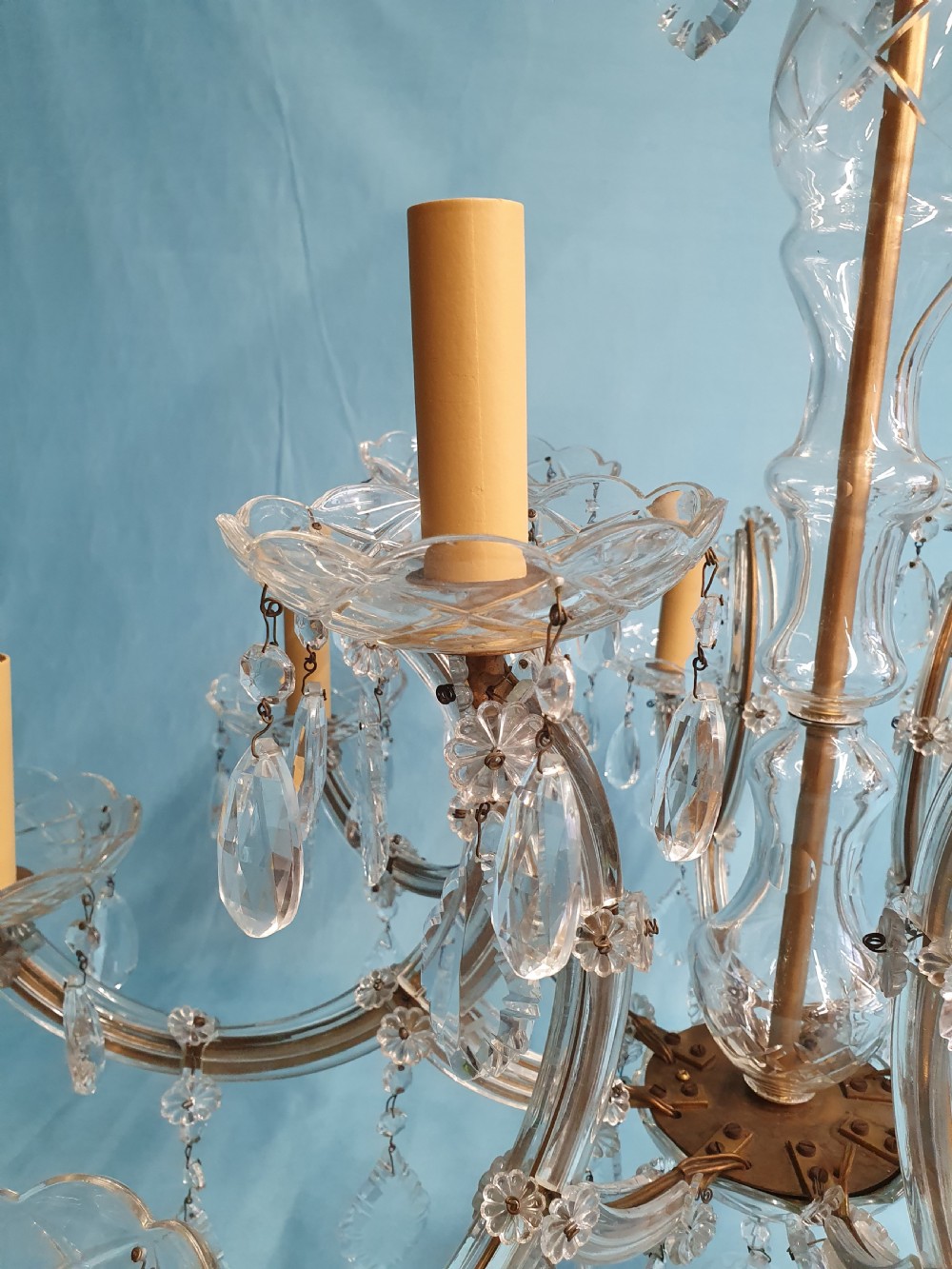 First half of the 20th century large two tier chandelier with 12 arms  31