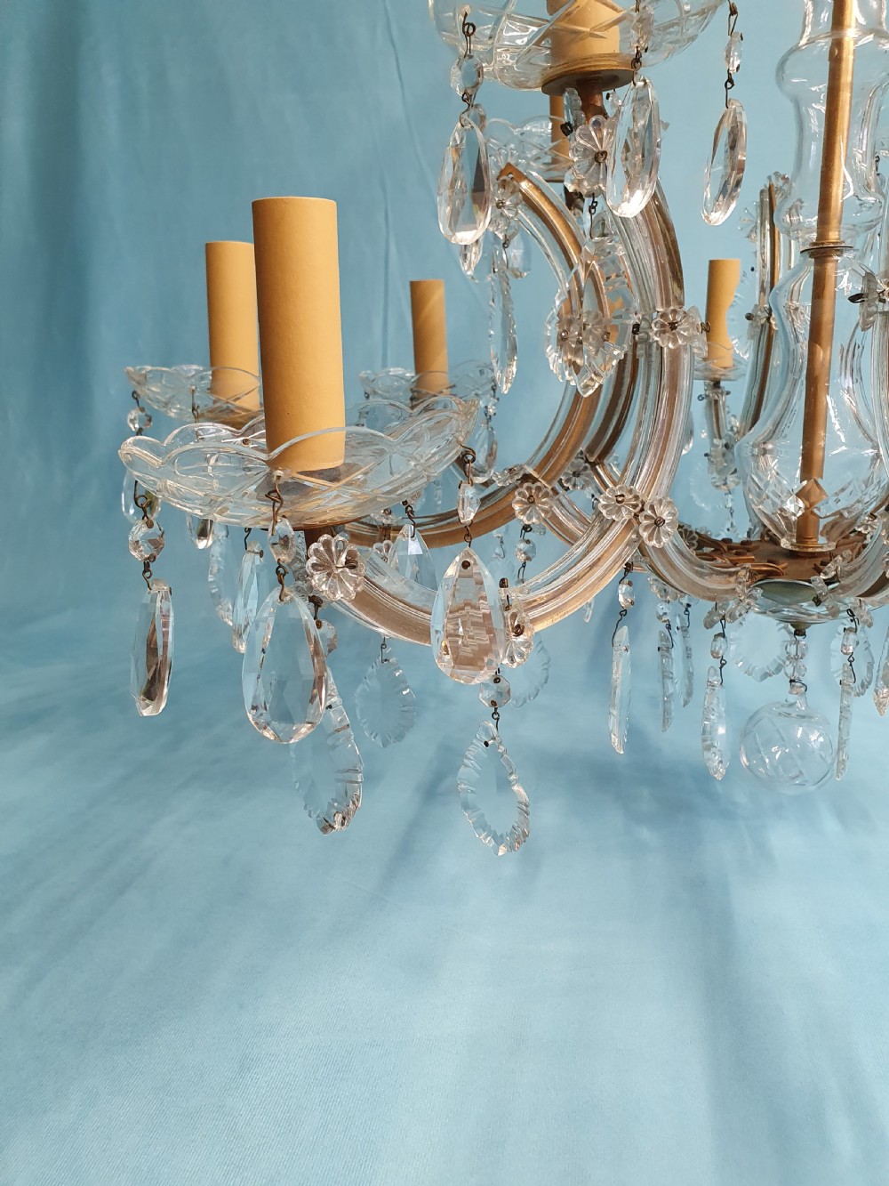 First half of the 20th century large two tier chandelier with 12 arms  31