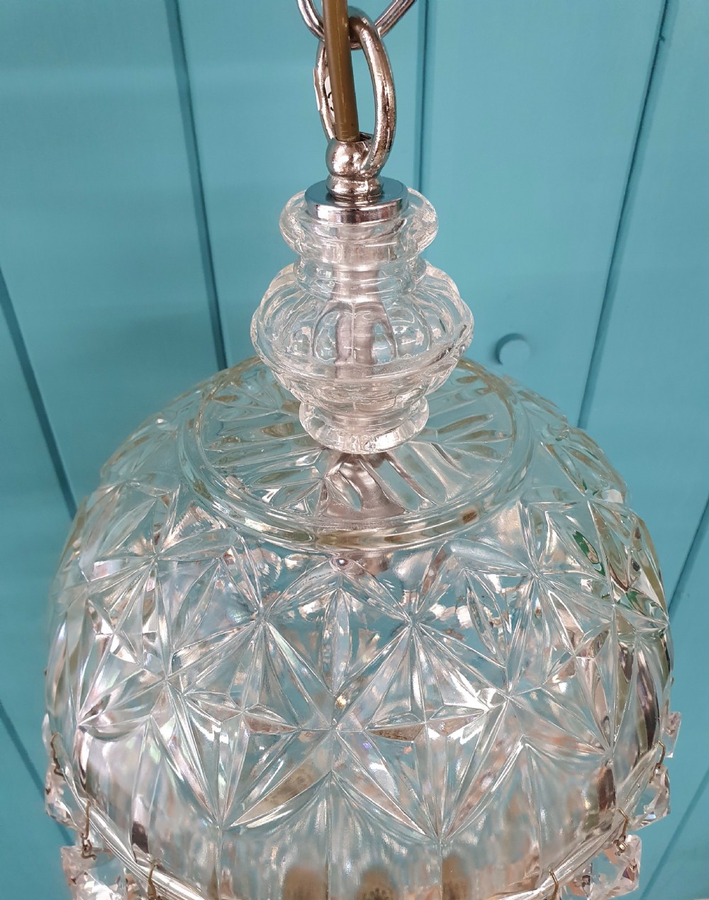 Cut glass dome top chandelier 10