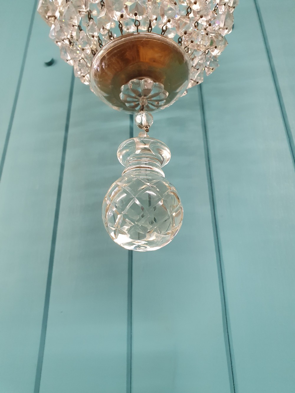 Cut glass dome top chandelier 10