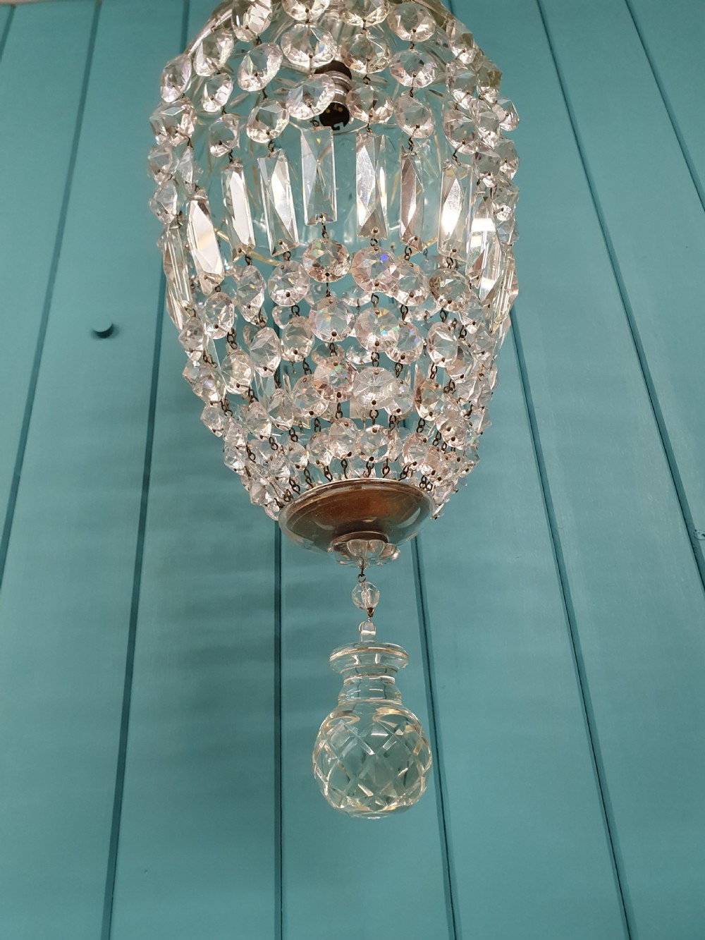 Cut glass dome top chandelier 10