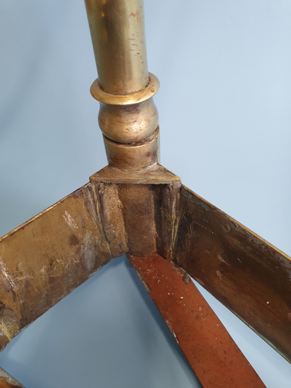 Early 20th century narrow brass stick stand - umbrella stand View IV