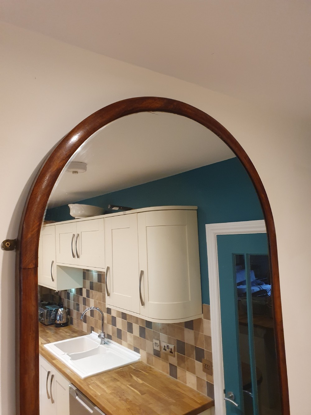 Large 19th-century arch top continental mirror 7' View III