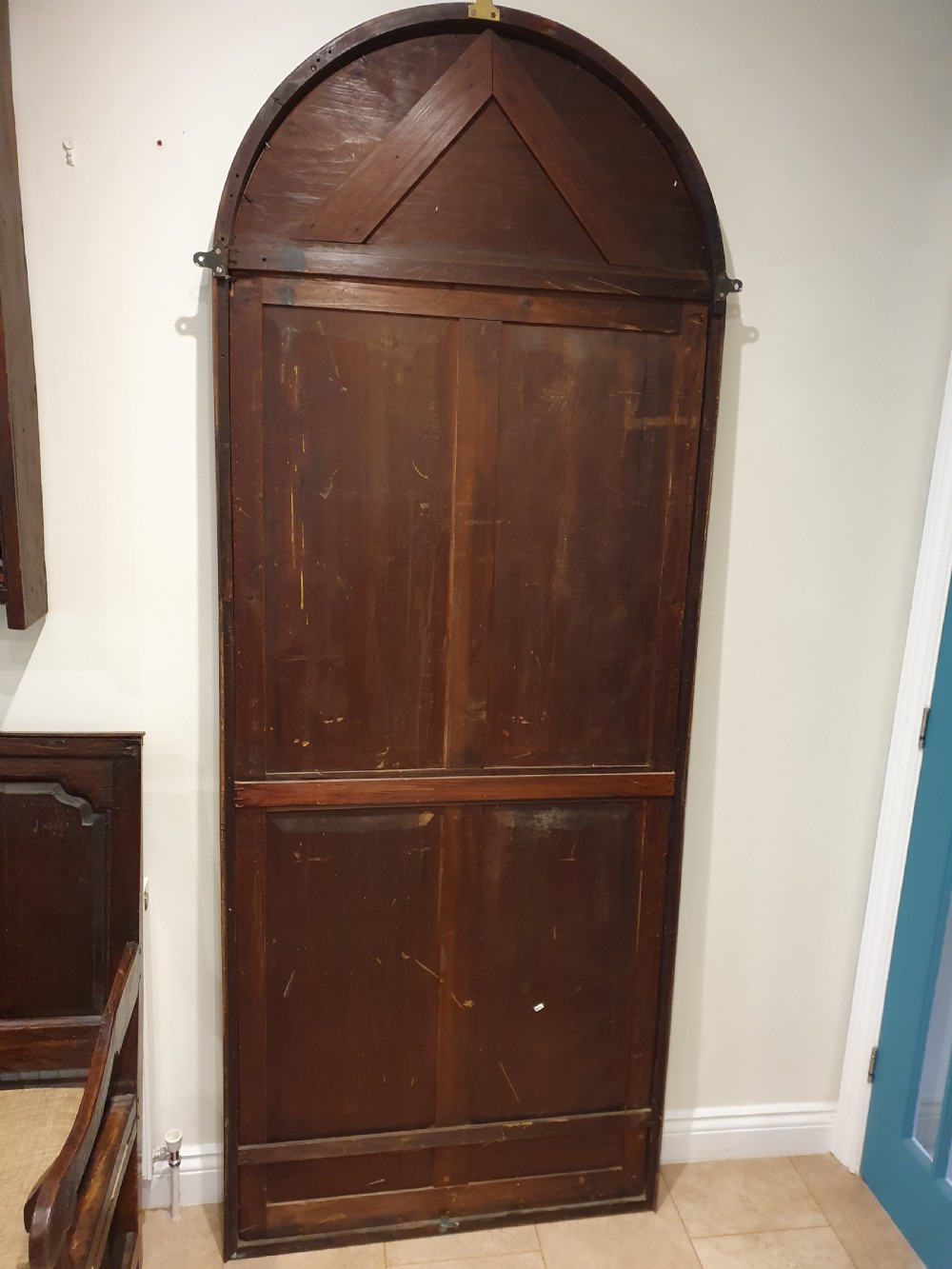 Large 19th-century arch top continental mirror 7' View VI