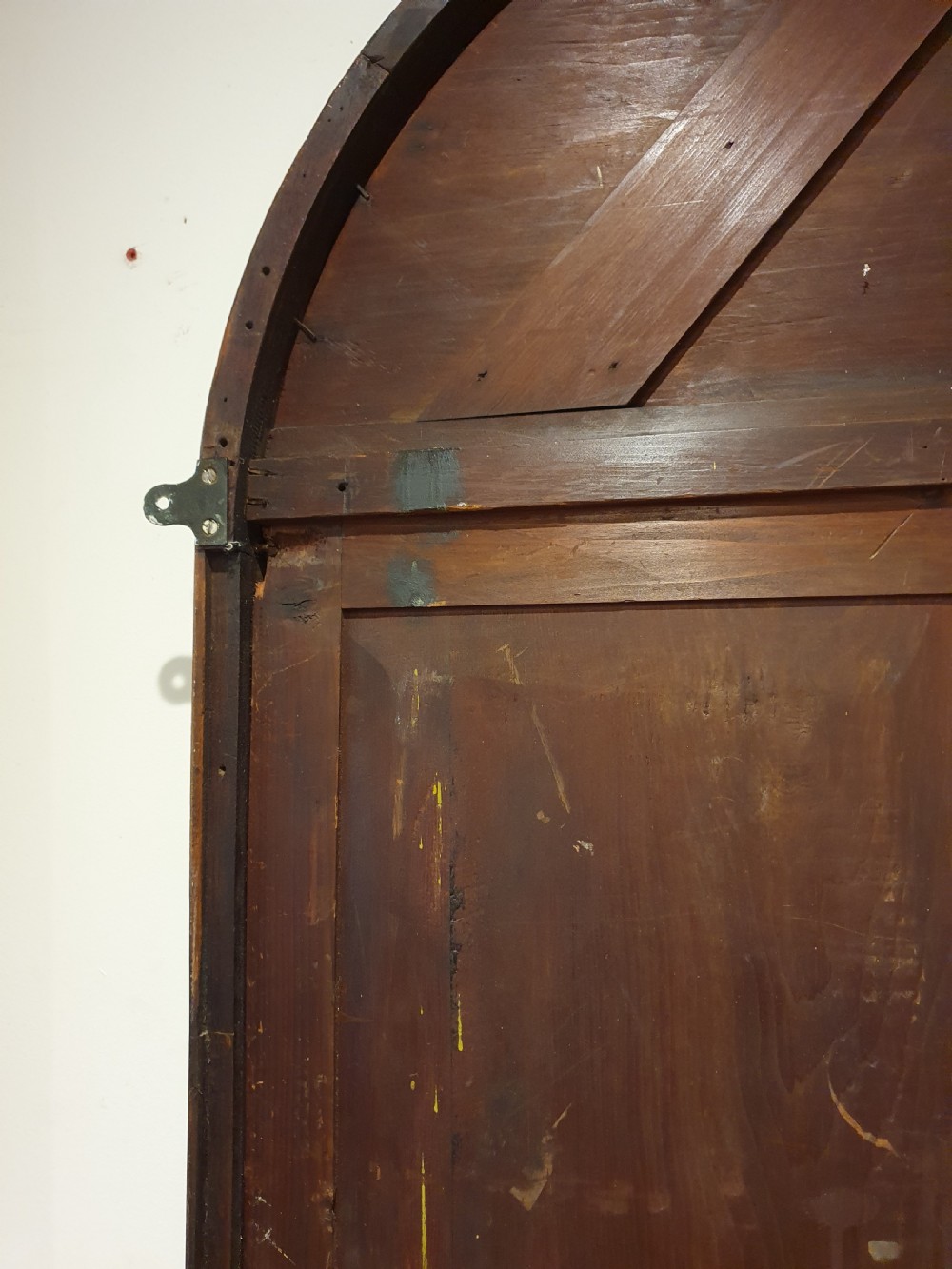 Large 19th-century arch top continental mirror 7' View VIII