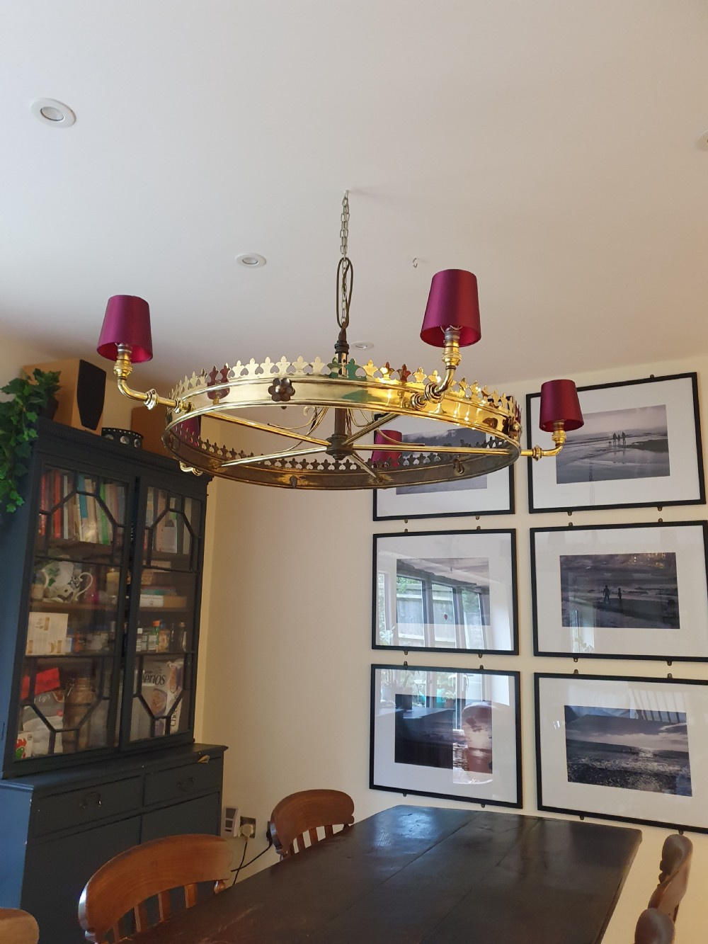 Large brass chandelier with Coronet top 43