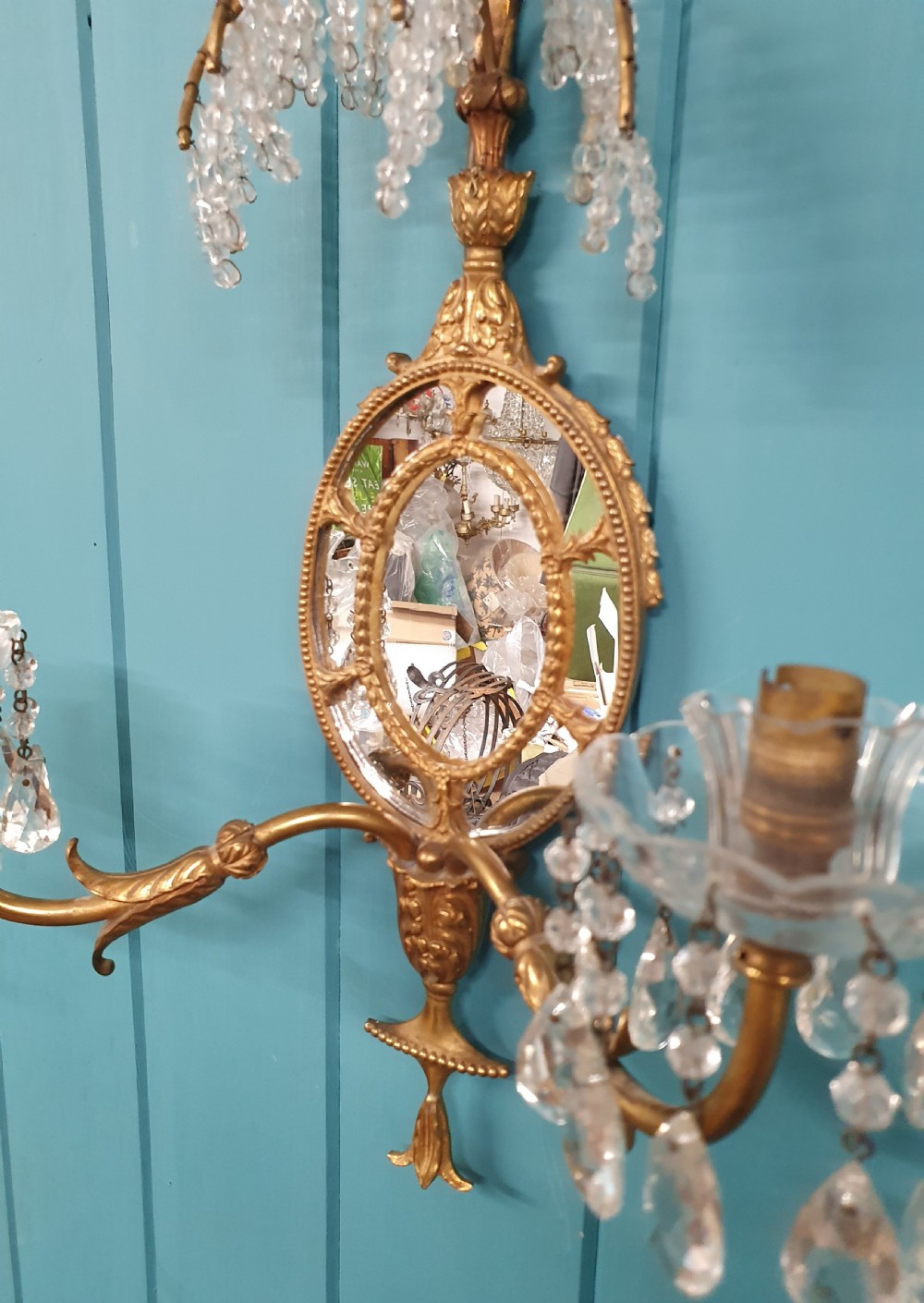 Early 20th century pair of decorative wall lights  13