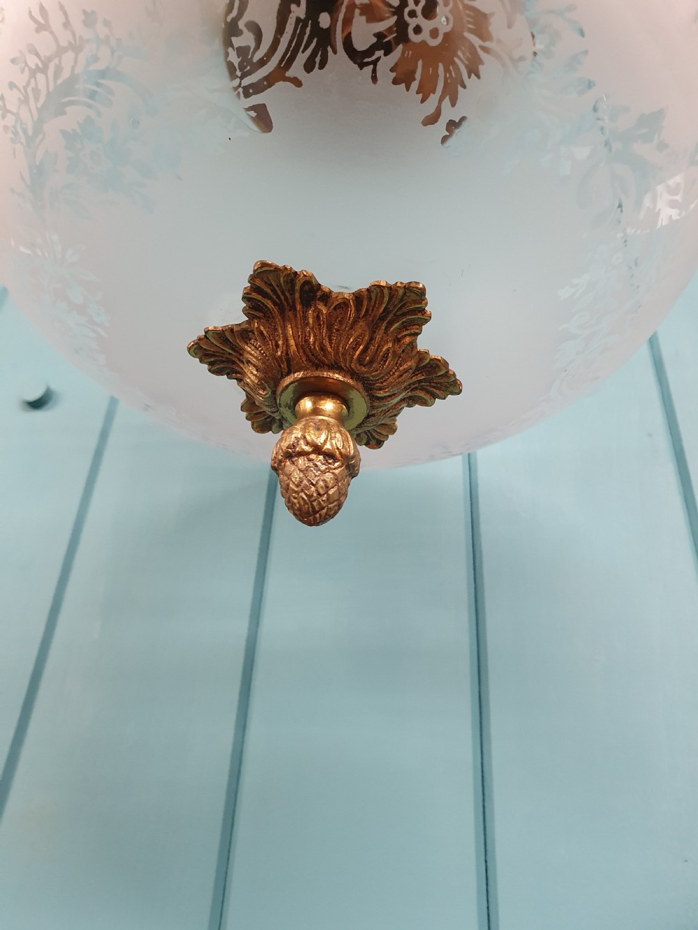 Early 20th century globe shaped light 10
