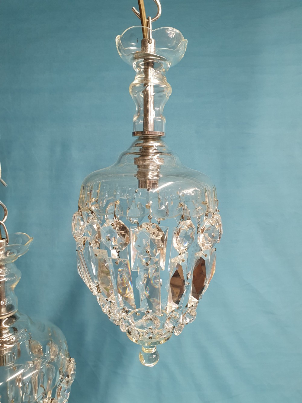 Early 20th century Pair of dome top chandeliers View II