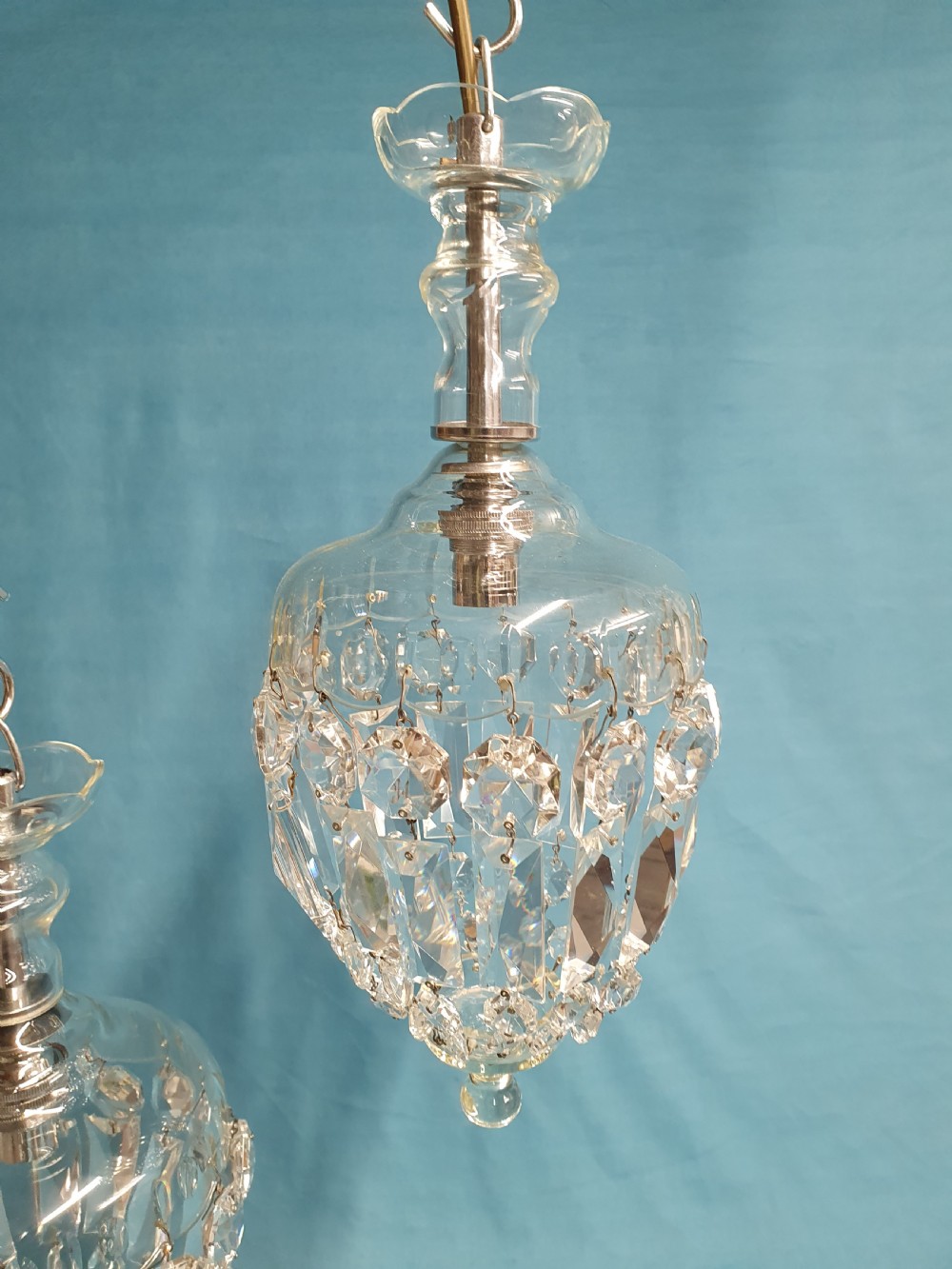 Early 20th century Pair of dome top chandeliers View III