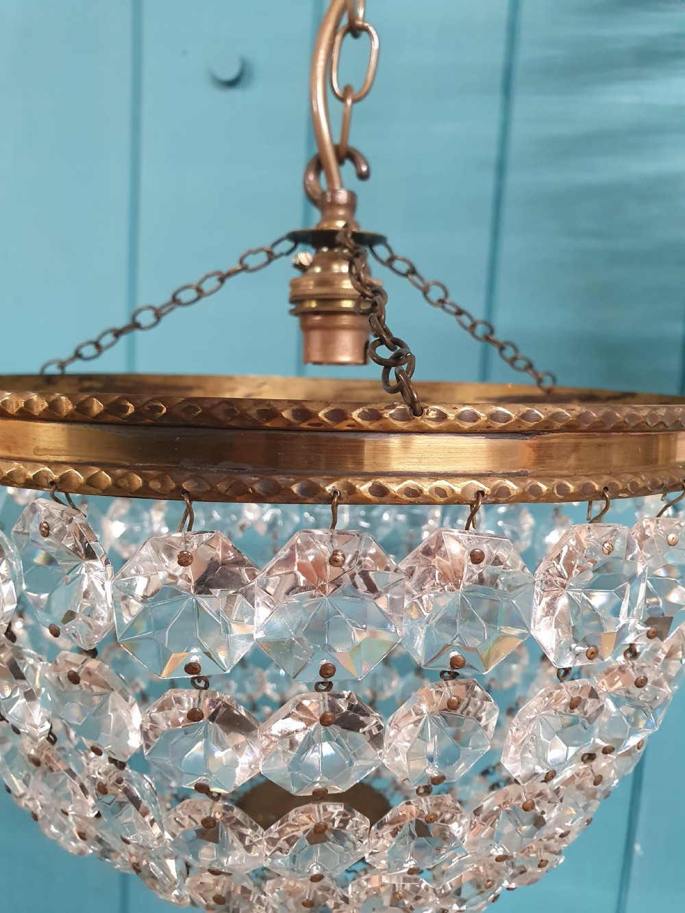 Early 20th century Pair of bag chandeliers 10