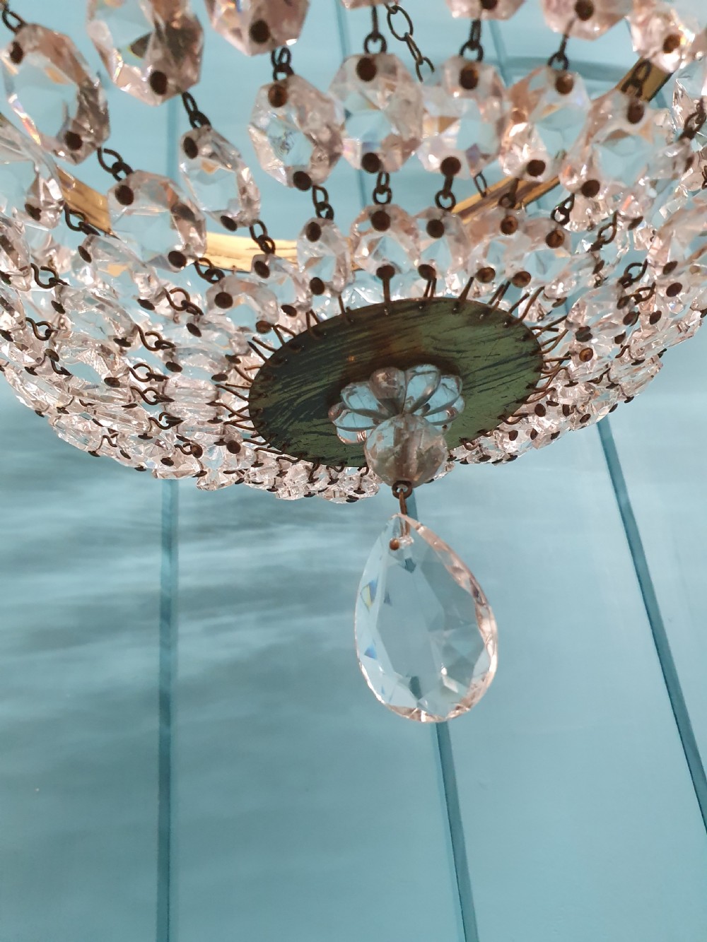 Early 20th century Pair of bag chandeliers 10