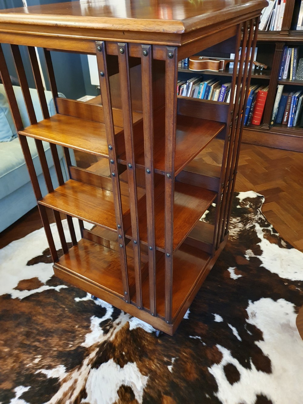 19th-century large revolving bookcase View III