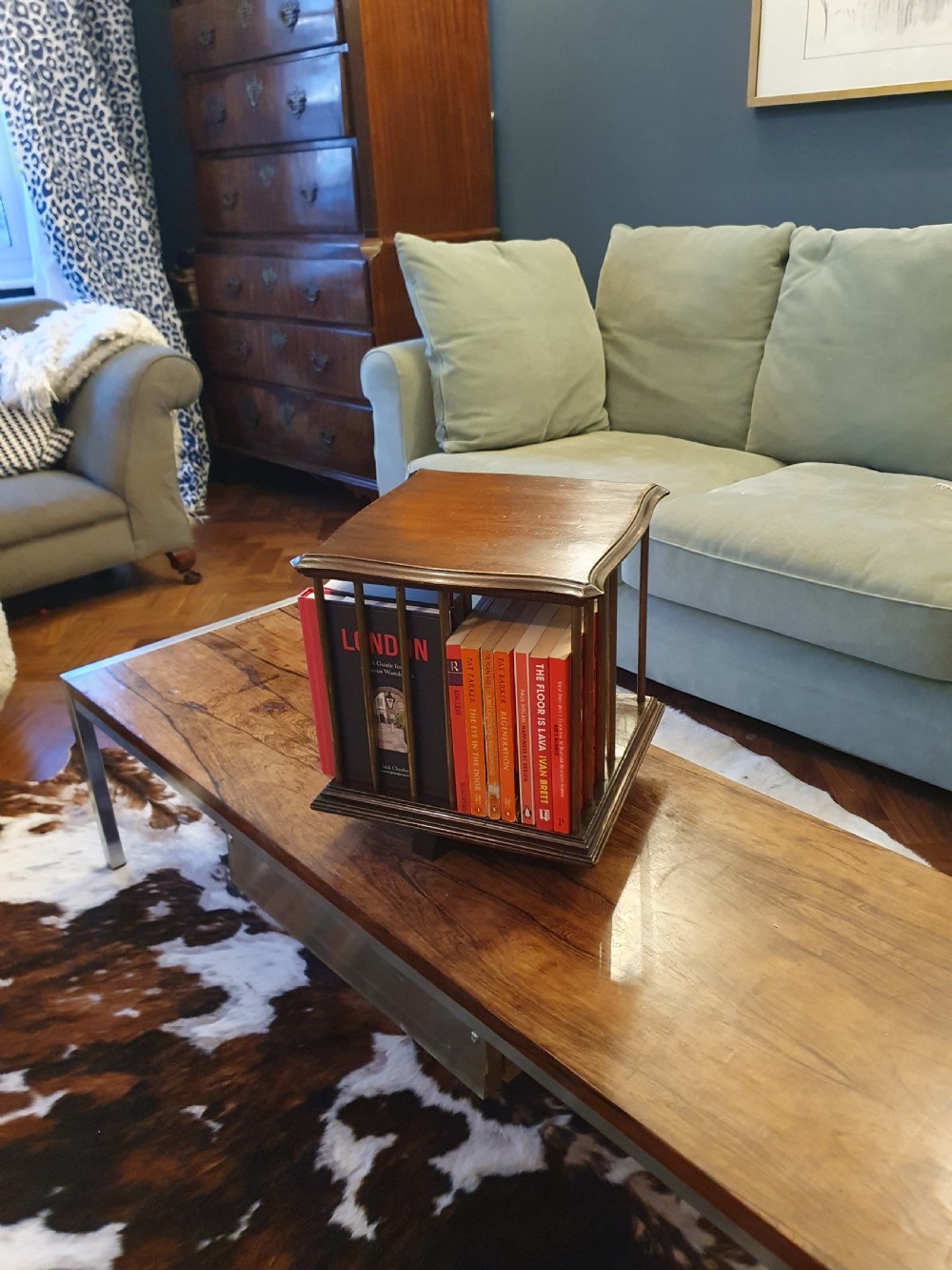 Small early 20th century revolving bookcase