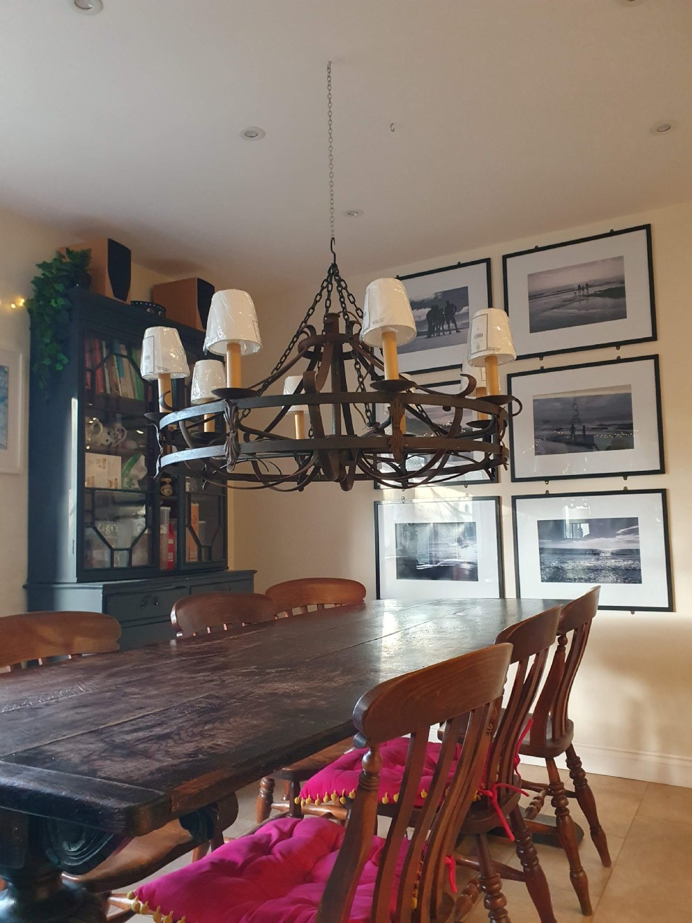 Large Dutch style brass chandelier early 20th century 38