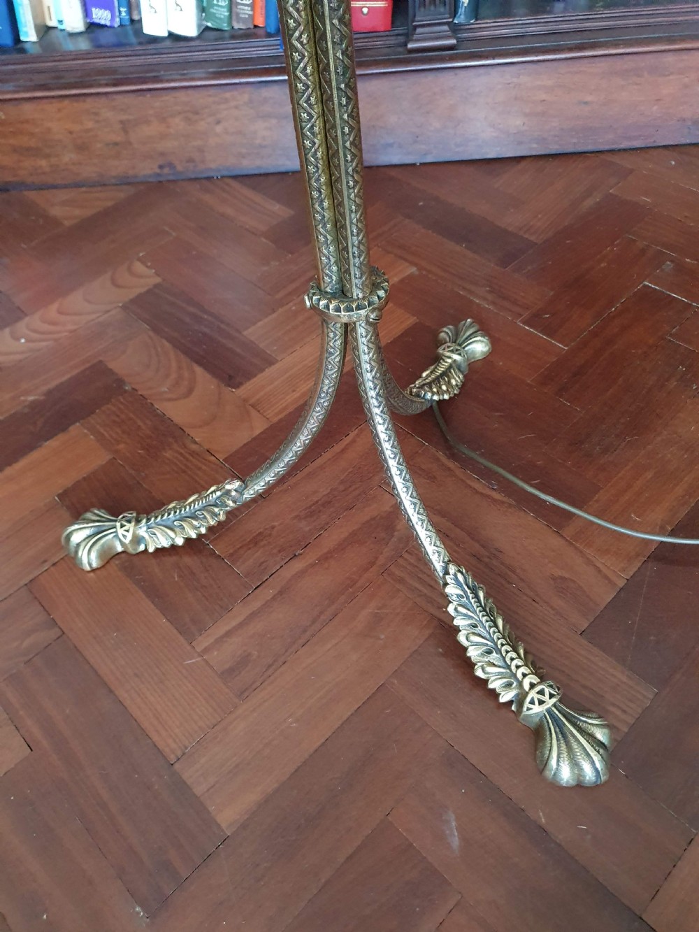 Early 20th century brass standard lamp View II
