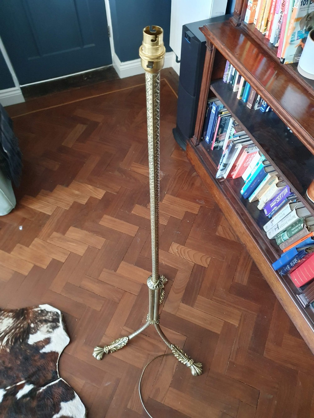 Early 20th century brass standard lamp View III