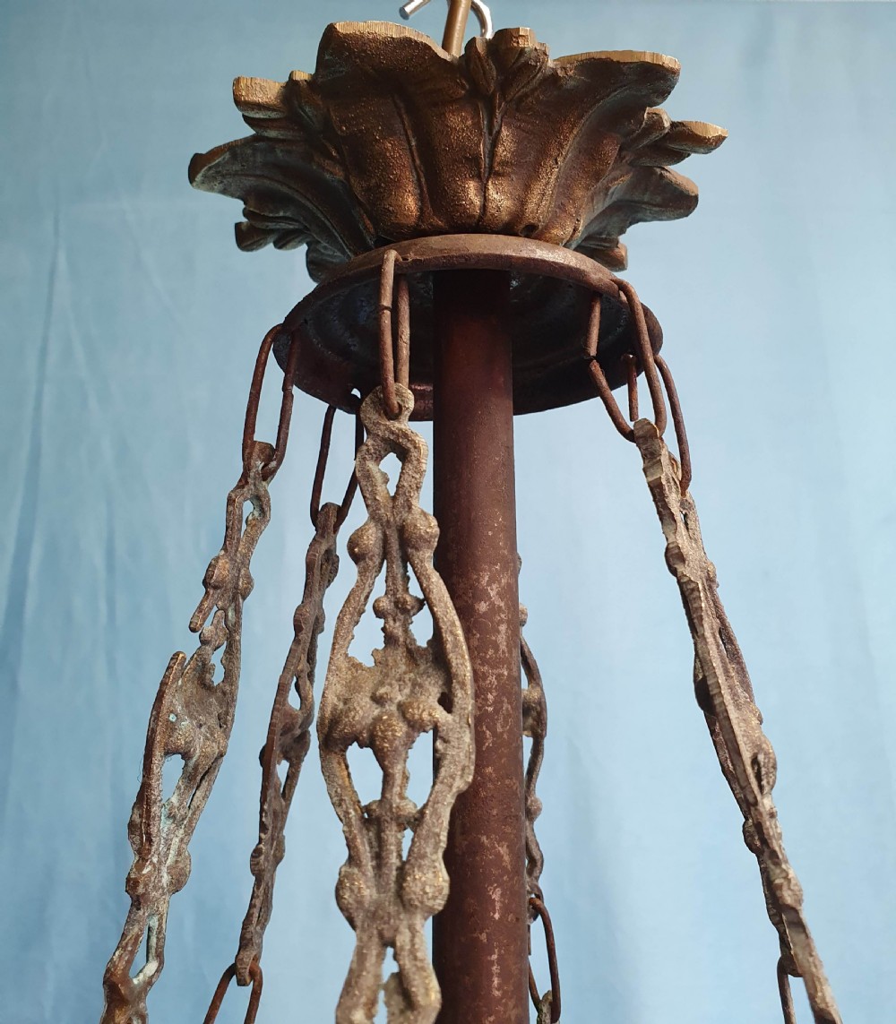 Early 20th century Continental chandelier with grapes and flowers View IV