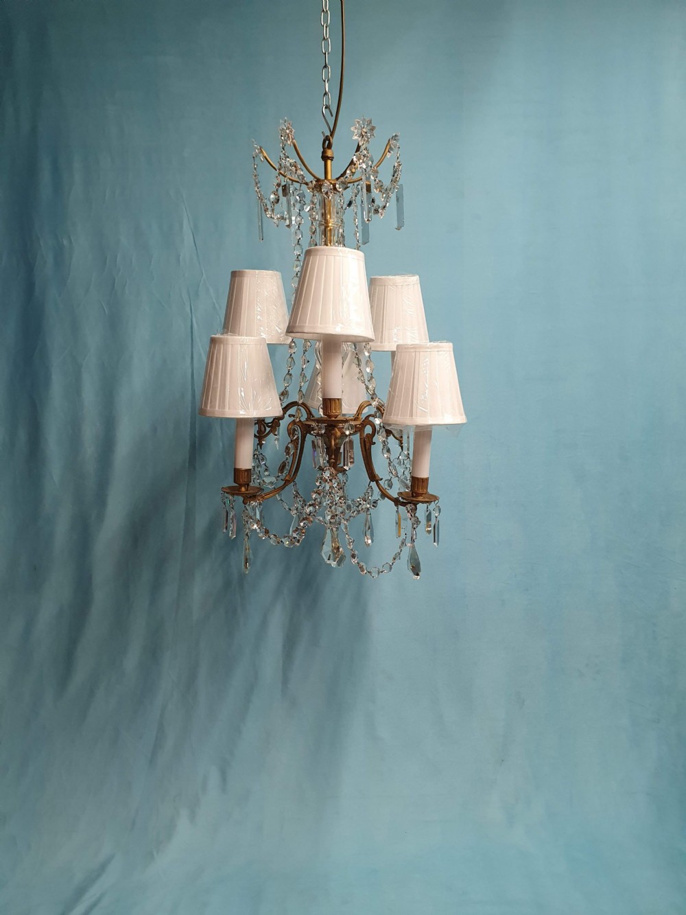 Early 20th century French six arm chandelier View VIII