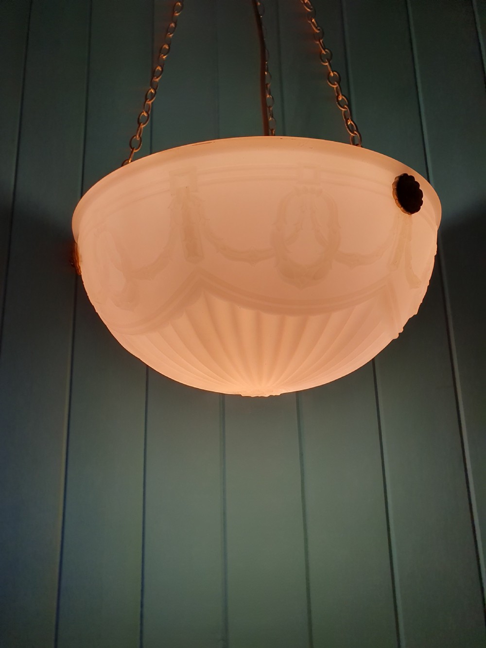 Early 20th century super quality opaque light 14