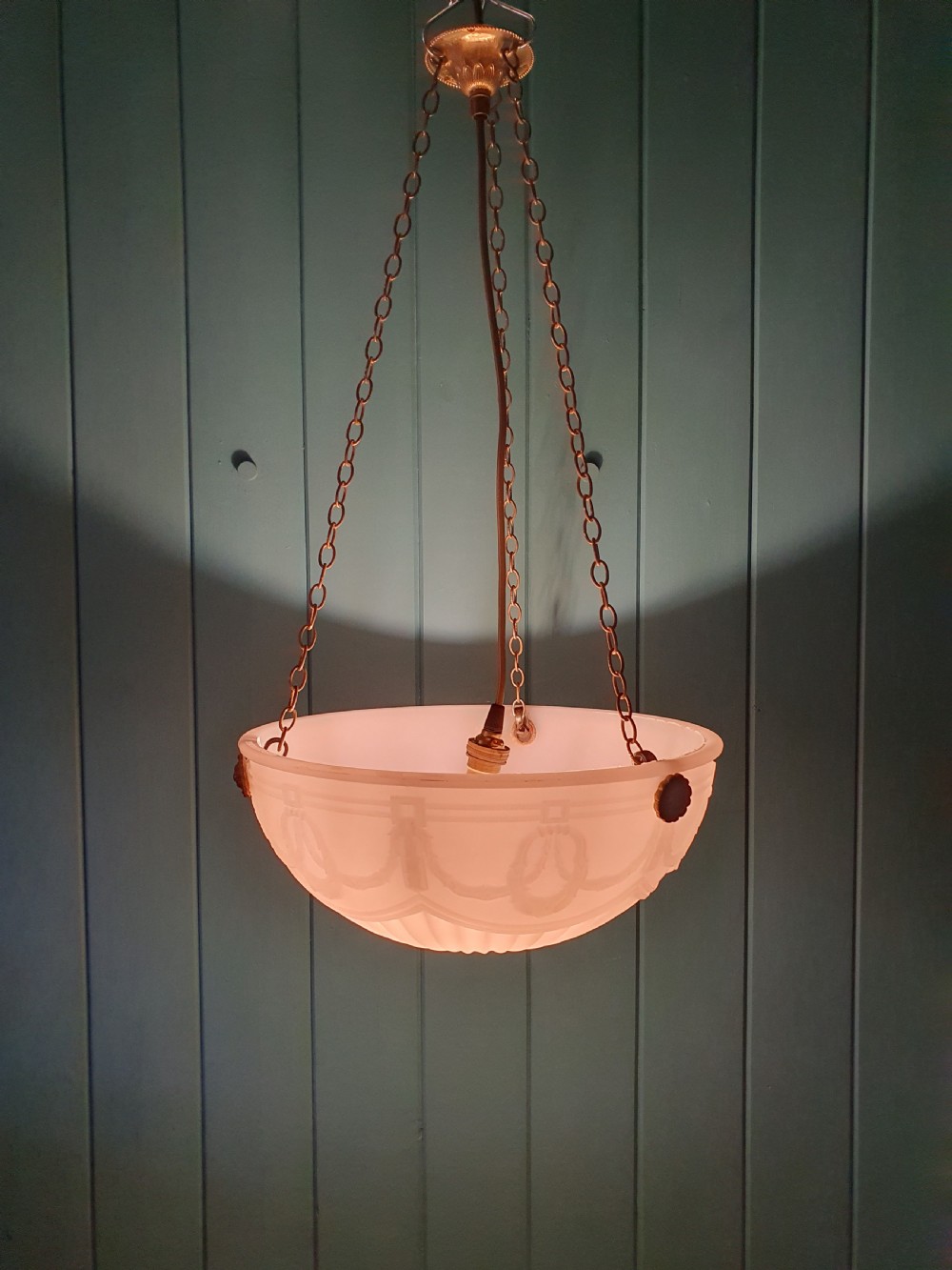 Early 20th century super quality opaque light 14