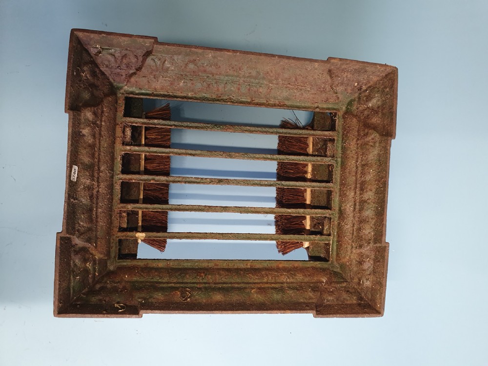 Late 19 century cast iron boot scraper with brushes to the side View VIII